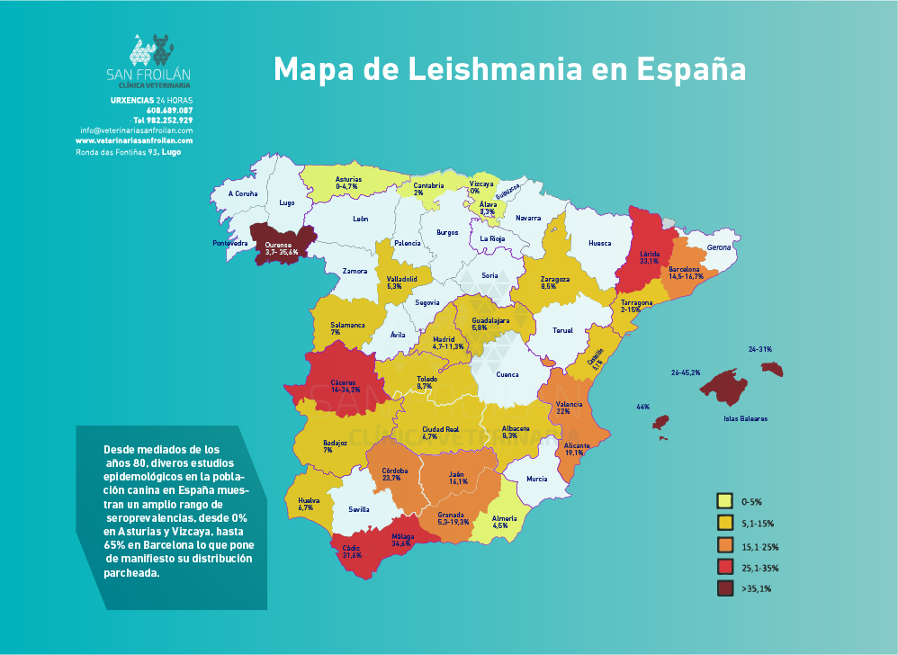 mapa leishmania españa